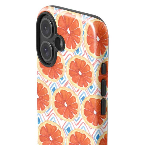 Bouffants and Broken Hearts Citrus Geo iPhone 16 Plus Impact Case