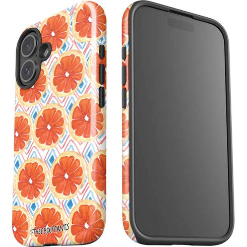 Bouffants and Broken Hearts Citrus Geo iPhone 16 Plus Impact Case