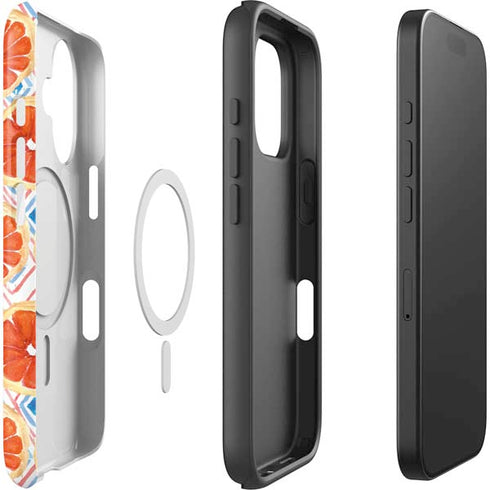 Bouffants and Broken Hearts Citrus Geo iPhone 16 Plus Magsafe Impact Case