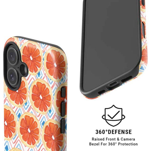 Bouffants and Broken Hearts Citrus Geo iPhone 16 Plus Magsafe Impact Case