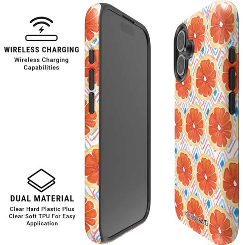 Bouffants and Broken Hearts Citrus Geo iPhone 16 Plus Magsafe Impact Case