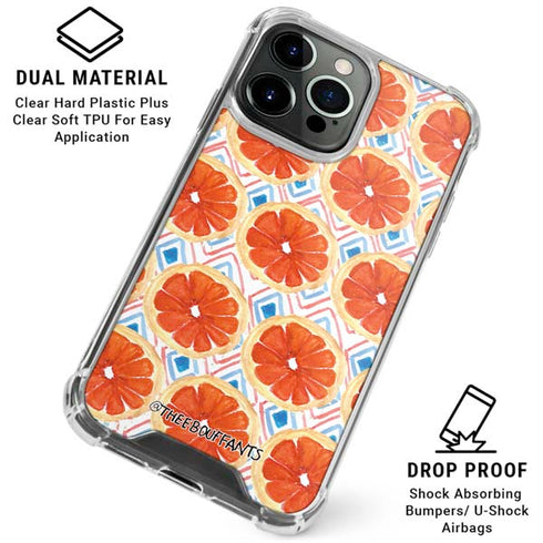 Bouffants and Broken Hearts Citrus Geo iPhone 16 Pro Clear Case