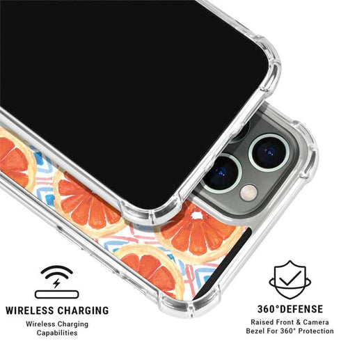Bouffants and Broken Hearts Citrus Geo iPhone 16 Pro Max Clear Case
