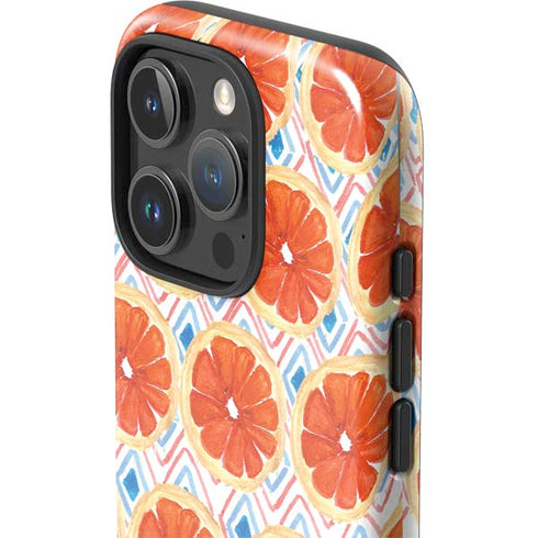 Bouffants and Broken Hearts Citrus Geo iPhone 16 Pro Max Impact Case