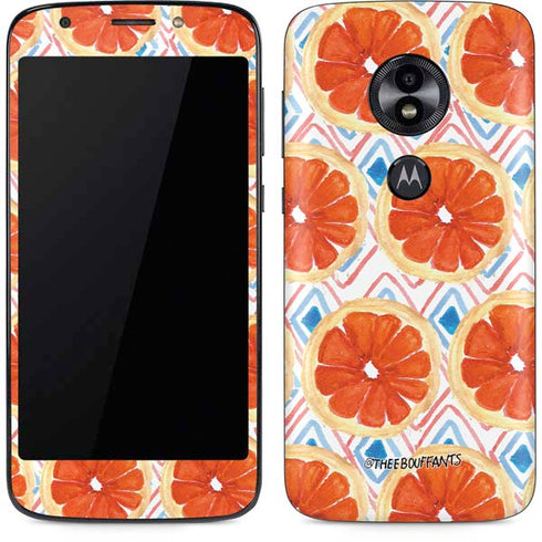Bouffants and Broken Hearts Citrus Geo Moto E5 Play Skin