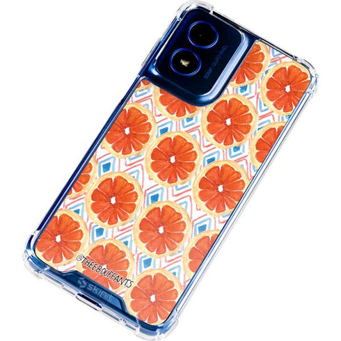Bouffants and Broken Hearts Citrus Geo Moto G Play 4G (2024) Clear Case