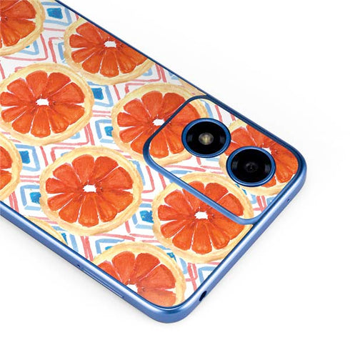 Bouffants and Broken Hearts Citrus Geo Moto G Play 4G (2024) Skin