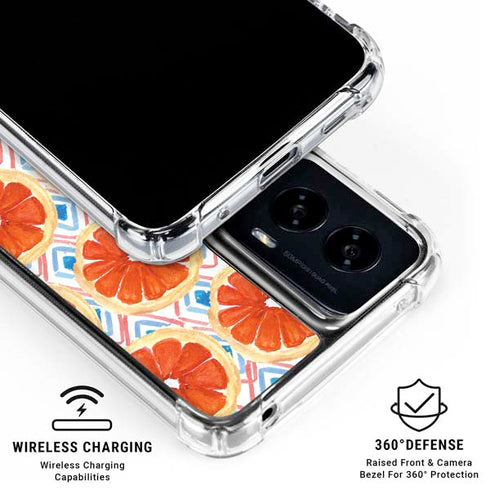 Bouffants and Broken Hearts Citrus Geo Moto G Power 5G (2024) Clear Case