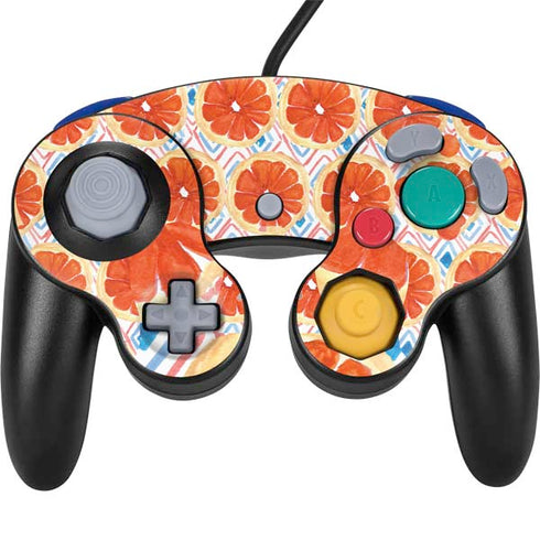 Bouffants and Broken Hearts Citrus Geo Nintendo GameCube Controller Skin