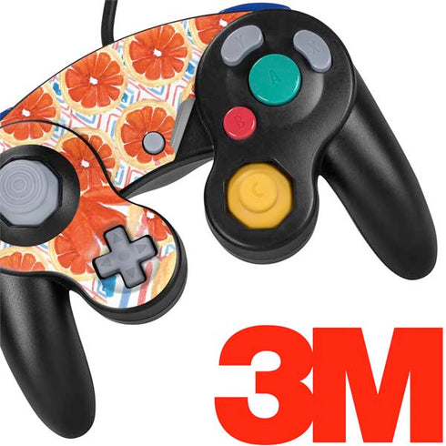 Bouffants and Broken Hearts Citrus Geo Nintendo GameCube Controller Skin