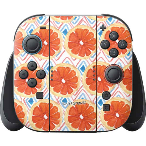 Bouffants and Broken Hearts Citrus Geo Nintendo Switch 2 (2025) Joy-Con Controller Skin