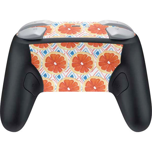 Bouffants and Broken Hearts Citrus Geo Nintendo Switch 2 (2025) Pro Controller Skin