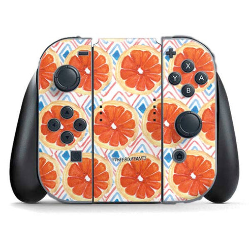 Bouffants and Broken Hearts Citrus Geo Nintendo Switch (2017-2021) Joy-Con Controller Skin