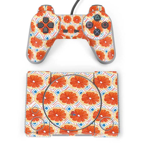 Bouffants and Broken Hearts Citrus Geo PlayStation Classic Bundle Skin