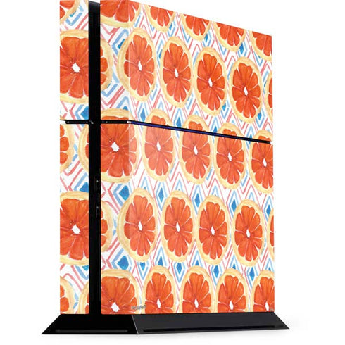 Bouffants and Broken Hearts Citrus Geo PS4 Console Skin