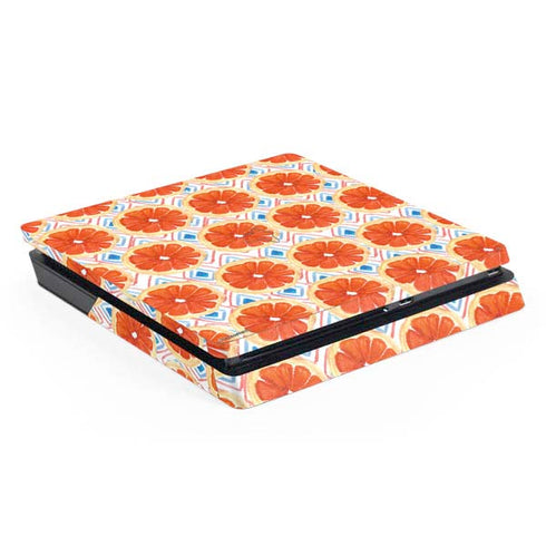 Bouffants and Broken Hearts Citrus Geo PS4 Slim Skin