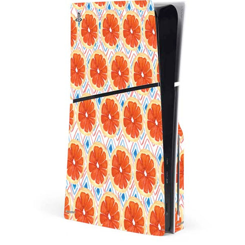 Bouffants and Broken Hearts Citrus Geo PlayStation PS5 Skins