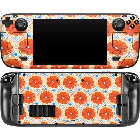 Bouffants and Broken Hearts Citrus Geo Steam Deck Handheld Gaming Computer OLED Skin