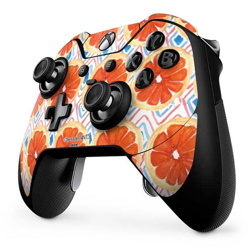 Bouffants and Broken Hearts Citrus Geo Xbox One Elite Controller Skin