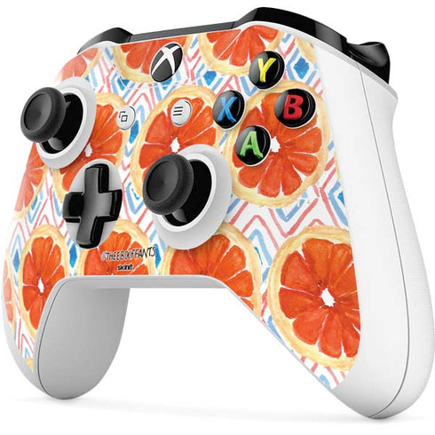 Bouffants and Broken Hearts Citrus Geo Xbox One S Controller Skin