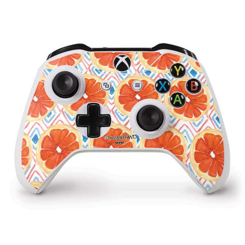Bouffants and Broken Hearts Citrus Geo Xbox One S Controller Skin
