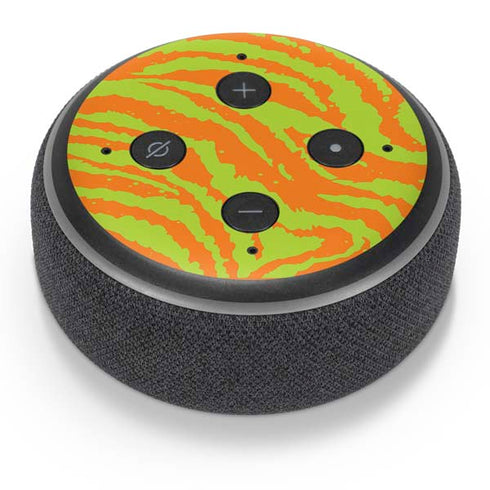 Citrus Tiger Animal Print Color Pop Amazon Echo Dot Skin