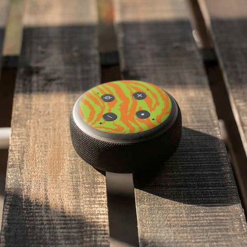 Citrus Tiger Animal Print Color Pop Amazon Echo Dot Skin