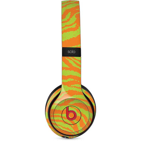 Citrus Tiger Animal Print Color Pop Beats Solo 3 Wireless Skin