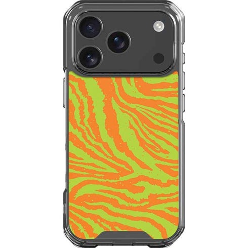 Citrus Tiger Animal Print Color Pop iPhone 18 Pro Clear Case