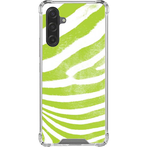 Citrus Zebra Animal Print Color Pop Galaxy A17 Clear Case