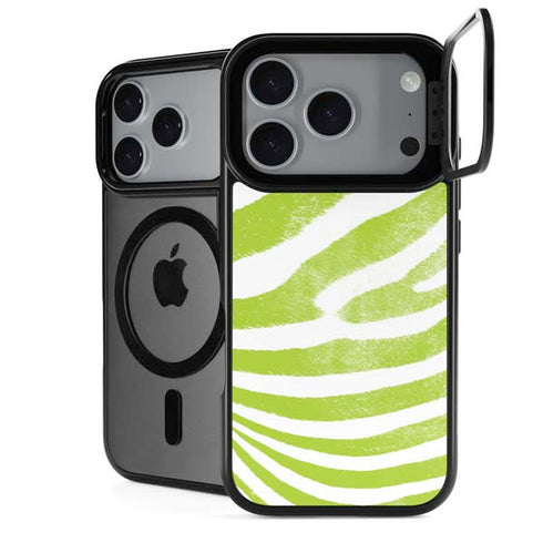 Citrus Zebra Animal Print Color Pop iPhone 18 Pro Max Kickstand Case