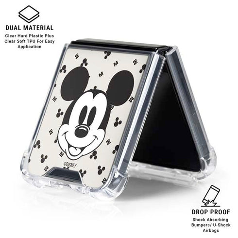 Disney Mickey Mouse Classic Galaxy Z Flip7 Clear Case
