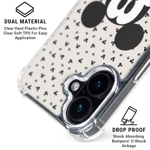 Disney Mickey Mouse Classic iPhone 16 Plus Clear Case