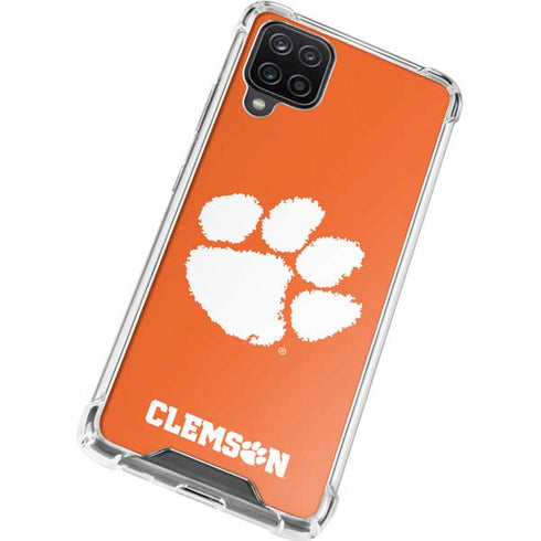 Clemson University Tiger Print Galaxy A12 Clear Case