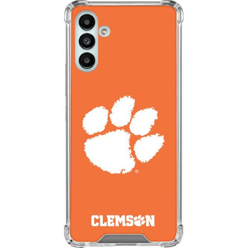 Clemson University Tiger Print Galaxy A13 5G Clear Case