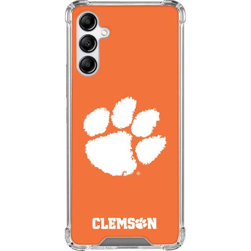 Clemson University Tiger Print Galaxy A14 5G Clear Case