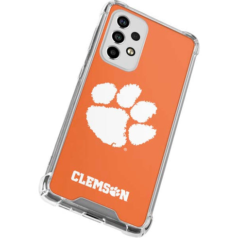 Clemson University Tiger Print Galaxy A53 5G Clear Case