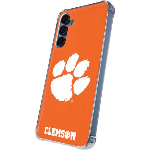 Clemson University Tiger Print Galaxy A55 5G Clear Case