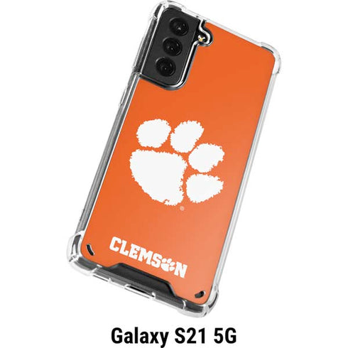 Clemson University Tiger Print Galaxy S21 5G Clear Case