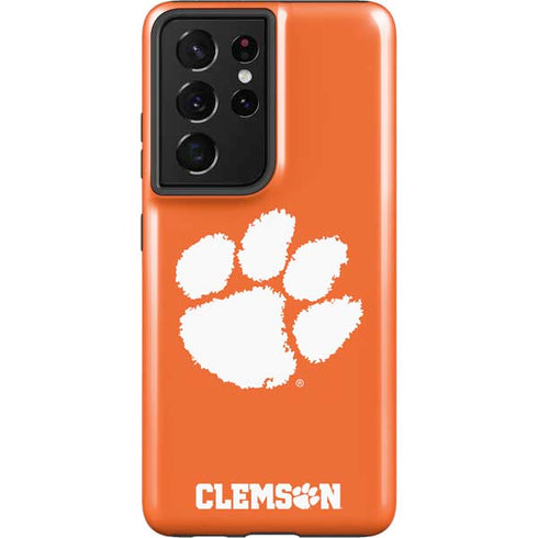 Clemson University Tiger Print Galaxy S21 Ultra 5G Pro Case