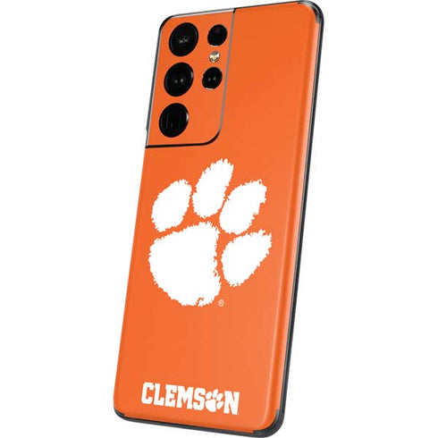 Clemson University Tiger Print Galaxy S21 Ultra 5G Skin