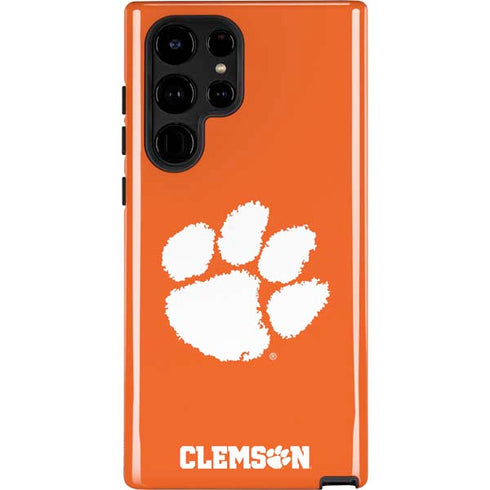 Clemson University Tiger Print Galaxy S22 Ultra Pro Case