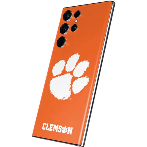 Clemson University Tiger Print Galaxy S22 Ultra Skin