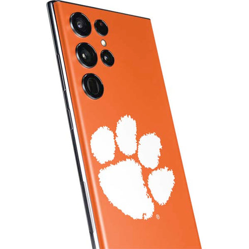 Clemson University Tiger Print Galaxy S22 Ultra Skin