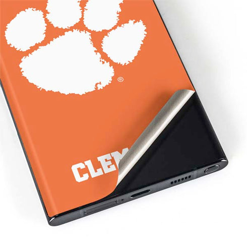 Clemson University Tiger Print Galaxy S22 Ultra Skin