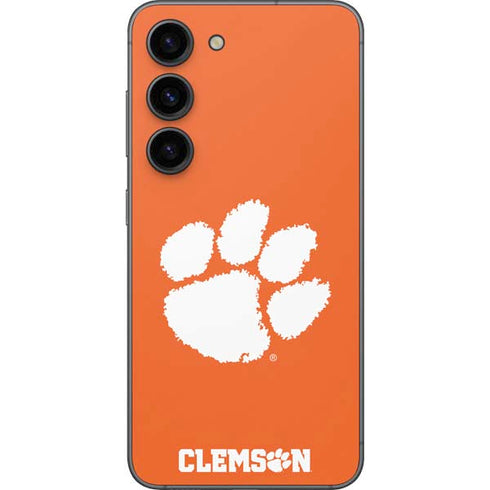 Clemson University Tiger Print Galaxy S23 Skin
