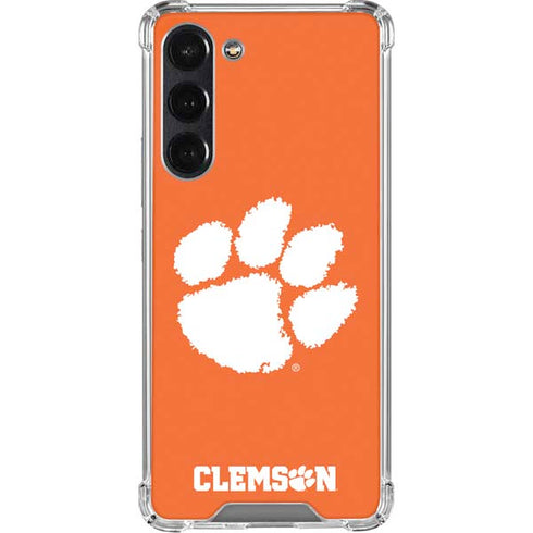 Clemson University Tiger Print Galaxy S24 FE Clear Case