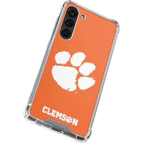 Clemson University Tiger Print Galaxy S24 FE Clear Case