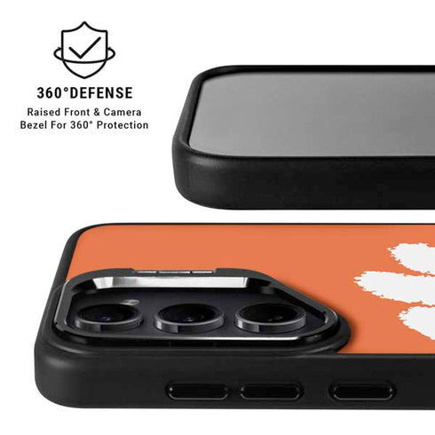 Clemson University Tiger Print Galaxy S25 FE Kickstand Case