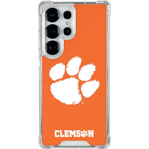 Clemson University Tiger Print Galaxy S25 Ultra Clear Case